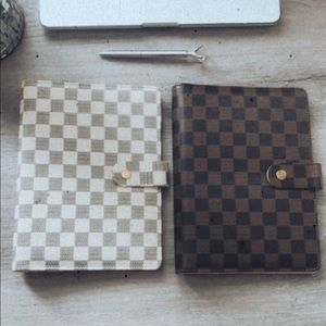 Checkered Notebook/ luxury journal A5 Agenda Planner/Checkered Planner/Gift
